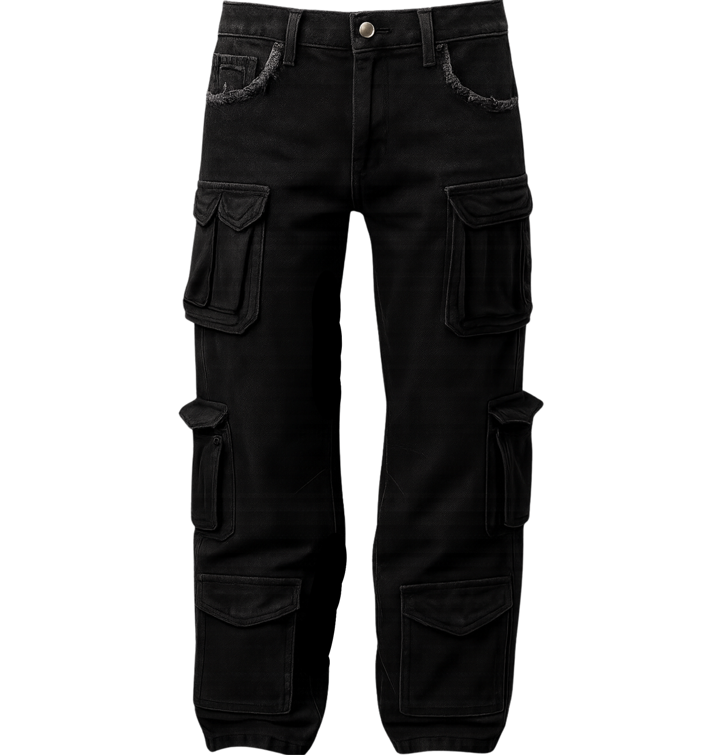 12 Chambers Black Acid Wash Heavy Weight Cargo
