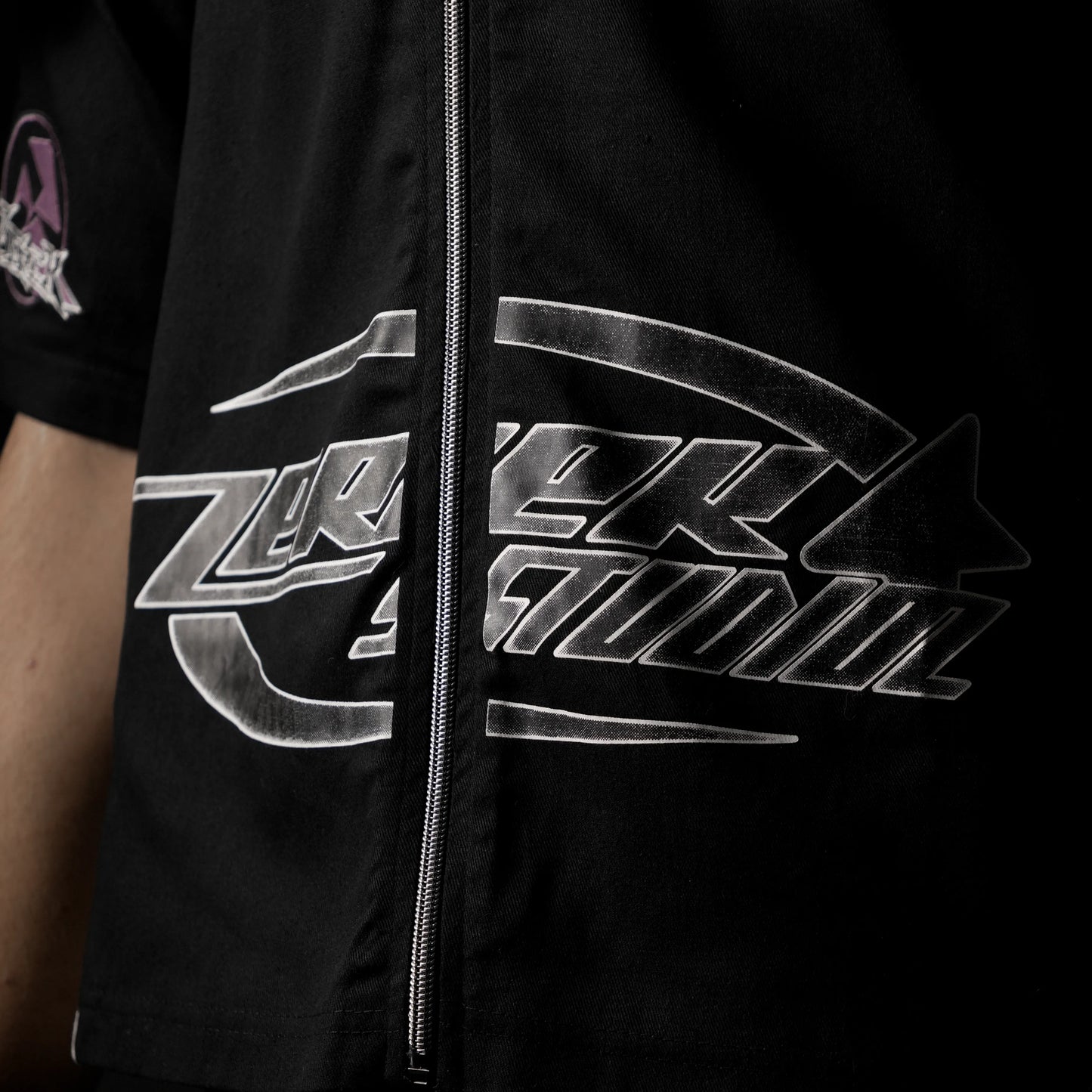 Black Spade Denim Chrome zipper