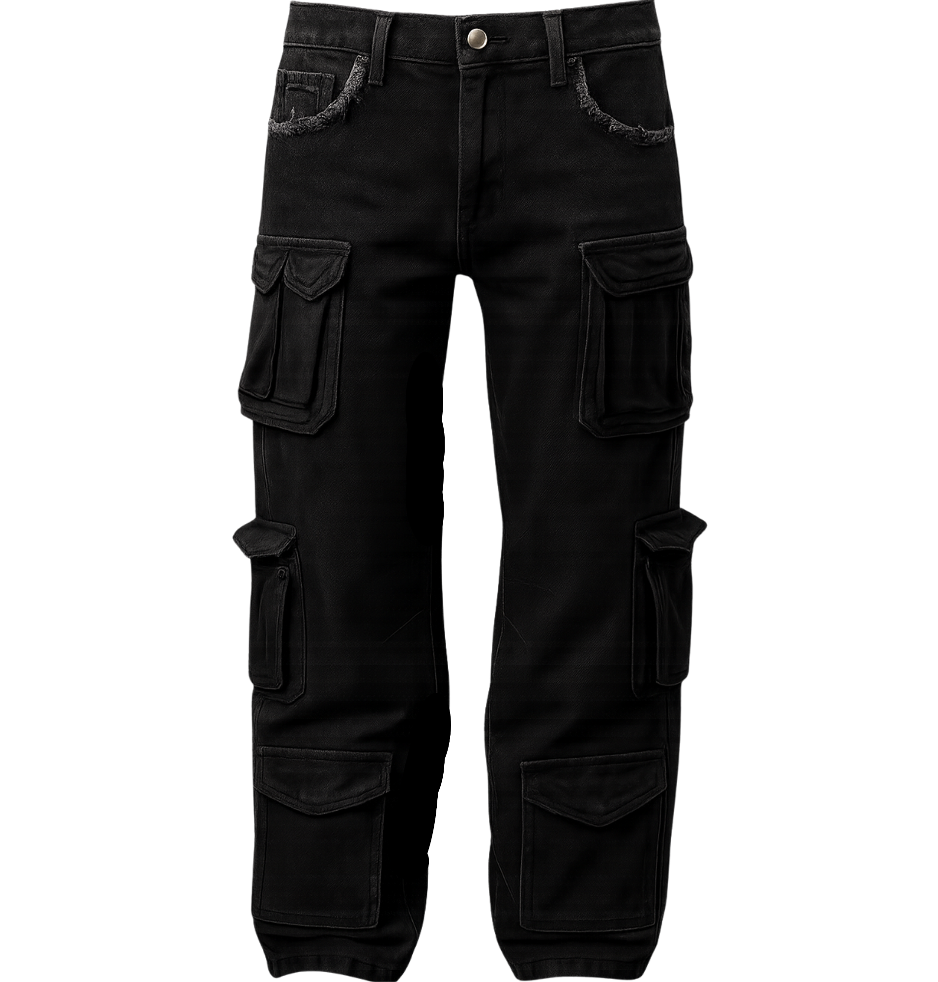 12 Chambers Black Acid Wash Heavy Weight Cargo