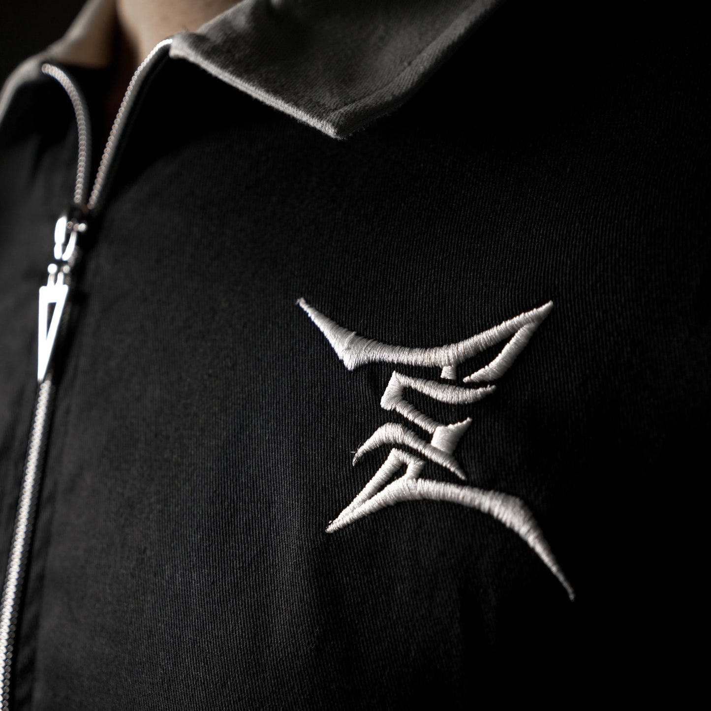 Black Spade Denim Chrome zipper