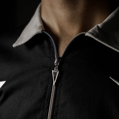 Black Spade Denim Chrome zipper