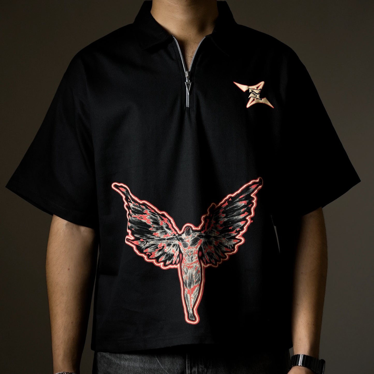 Black Devil Denim Chrome Zipper