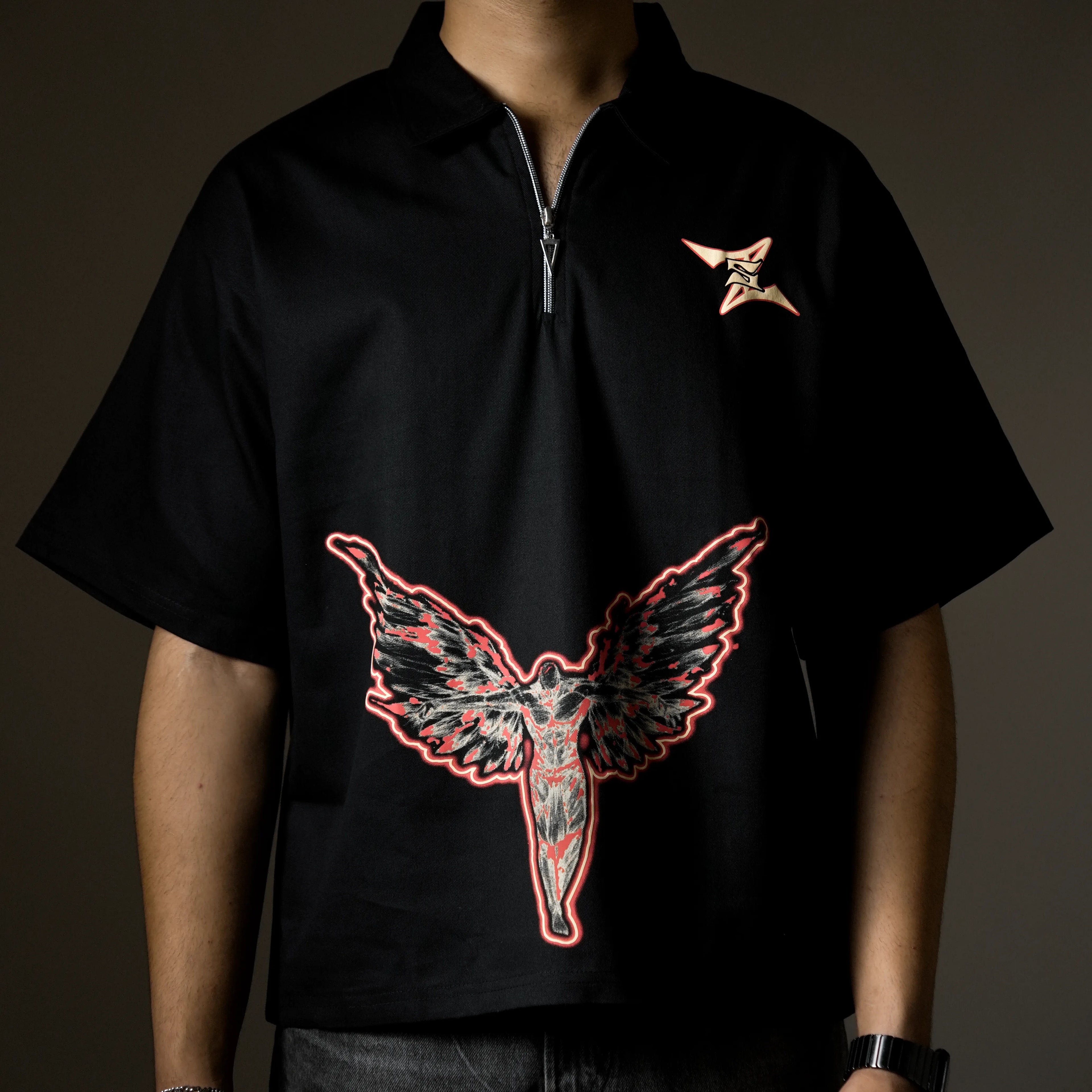 Black Devil Denim Chrome Zipper